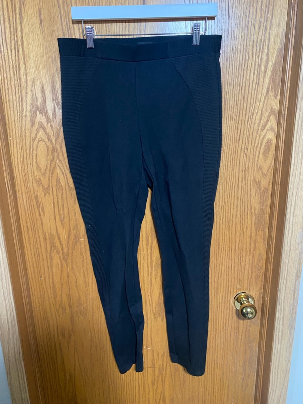 Pull on dressy pants with side panel